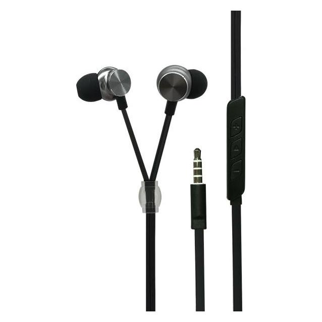 2GO Metallic InEar Headset 3,5mm Stereo, silber/sw (Kabelgebunden) (794476)