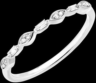 Edenly Ring FraÃ®cheur - Cascade Lumineuse - 9 Karat WeiÃŸgold und Diamanten