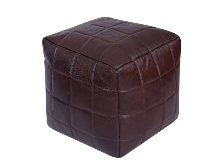 Pouf Leder MASKAT braun