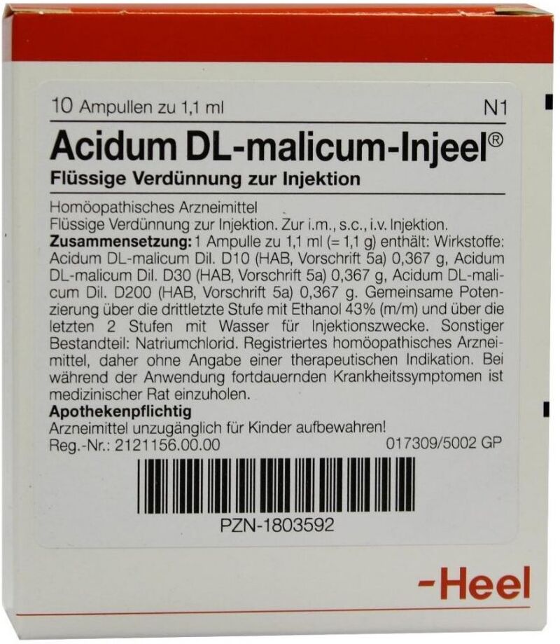 Acidum Dl-malicum Injeel Ampullen