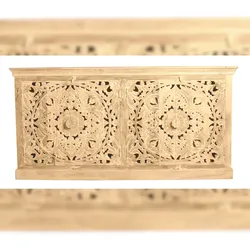 SIT Möbel Sideboard | 4 Türen | Mango-Holz natur | B 180 x T 45 x H 90 cm | 13713-01 | Serie LAKADEE