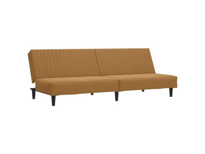 Makastle SchlafSofa Couch 2 Sitzer Braun Samt