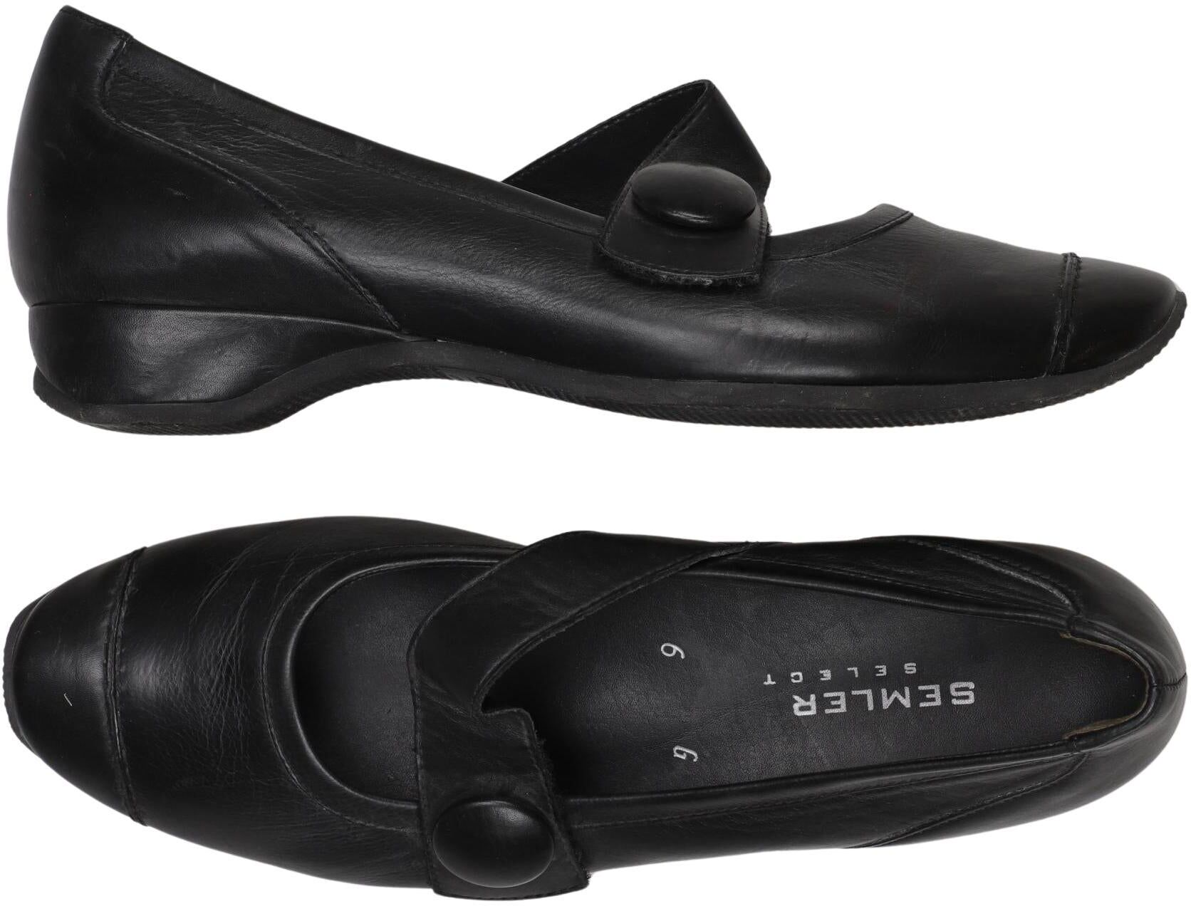 Semler Damen Halbschuh, Schwarz, Gr. EU 39 (UK 6), Leder - Second Hand