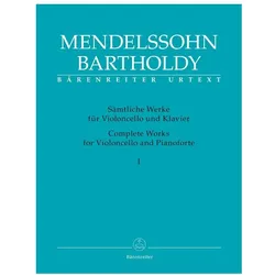 Sämtliche Werke für Violoncello und Klavier Band 1, Fachbücher von Felix Mendelssohn-Bartholdy