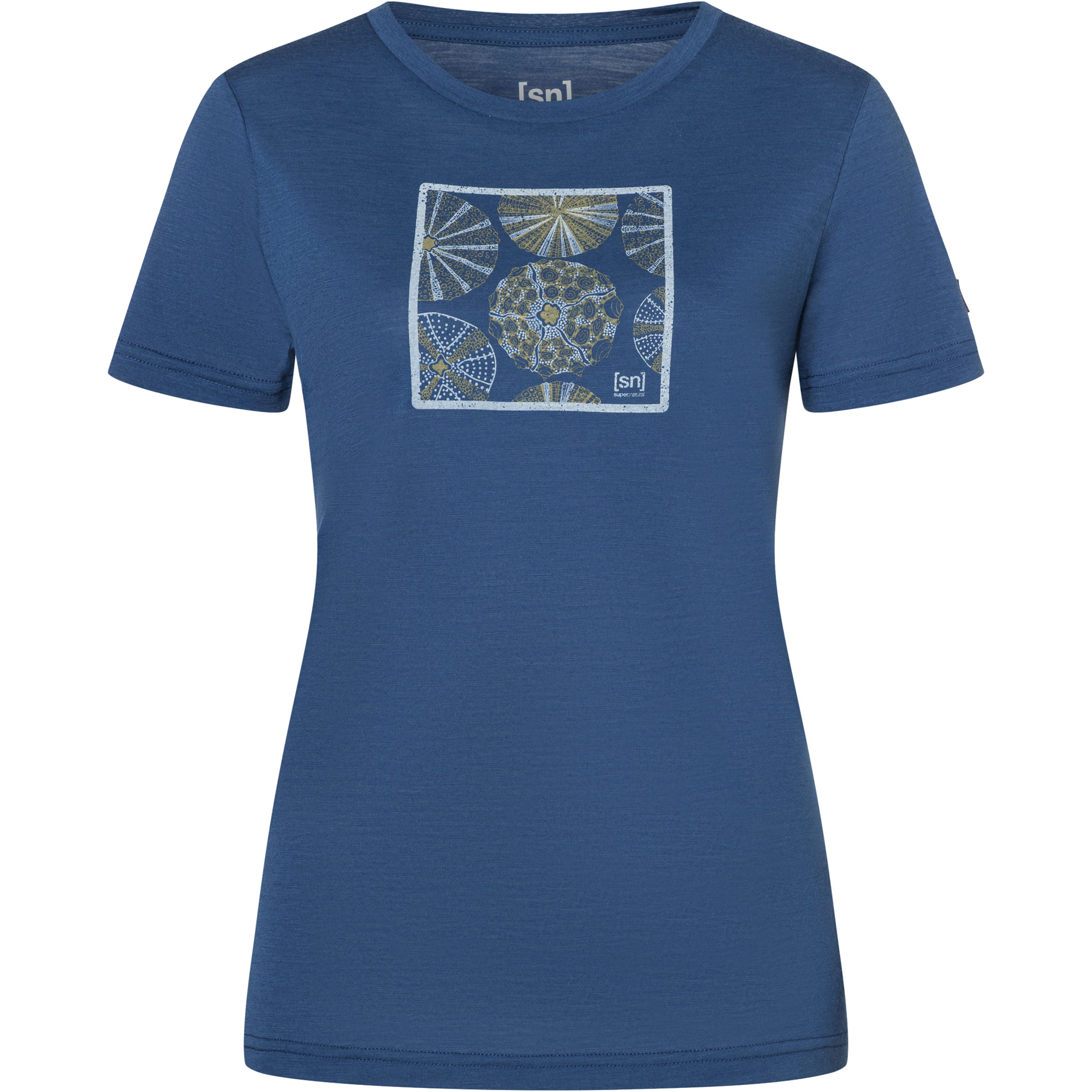Super.Natural Sea Urchin Damen T-Shirts blau Größe S Lifestyle Hautfreundlich Merinowolle