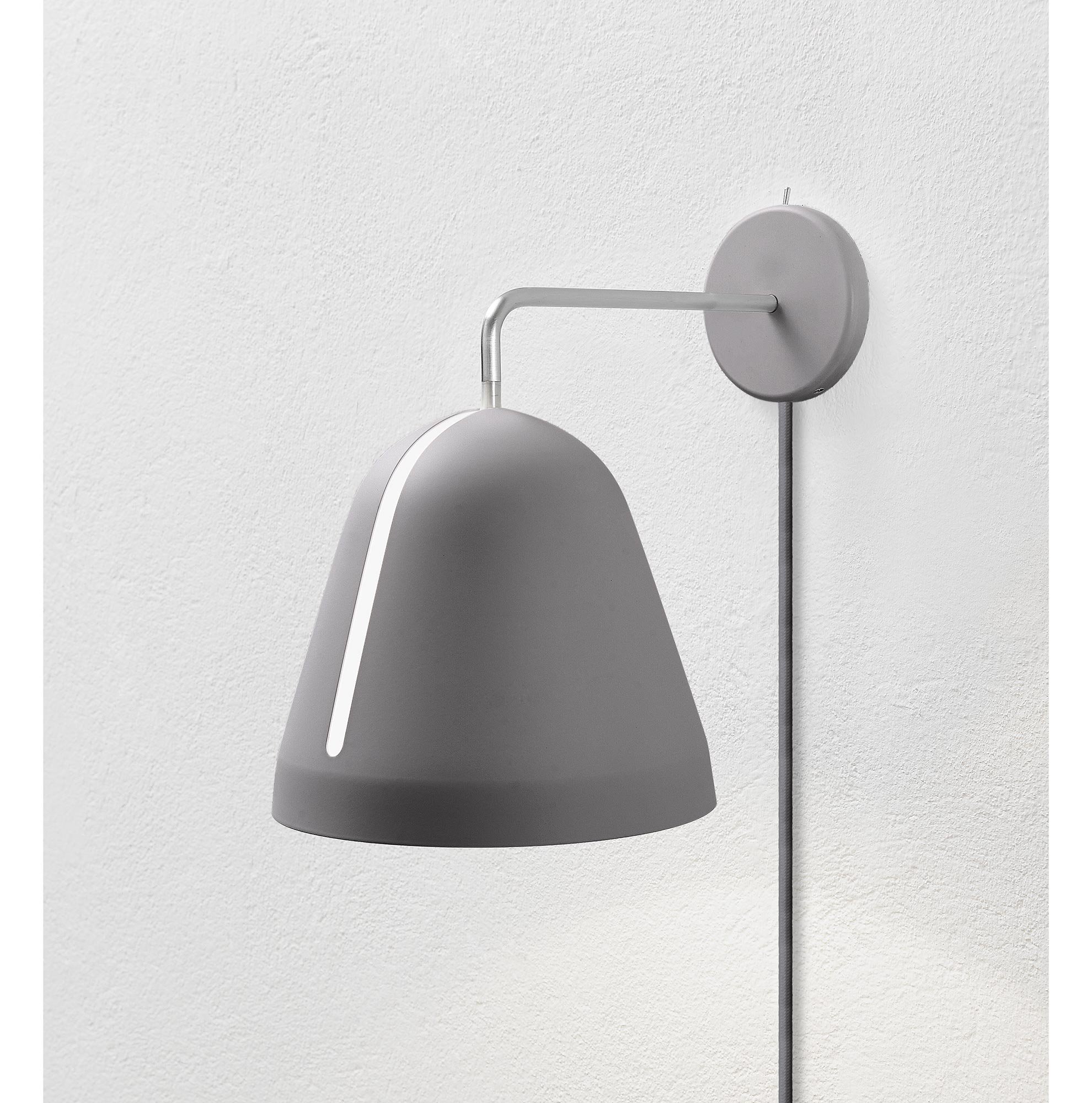 Nyta Tilt Wall Wandleuchte (mit Kabel und Stecker, grau, grau matt) mit Kabel und Stecker | grau | grau matt Tilt Wall 3.3.6