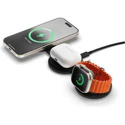 Satechi OntheGo 3-in-1 Wireless Charger mit Qi2 (15 W), Wireless Charger, Beige