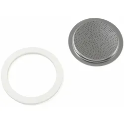 Bialetti Dichtung und Filter für Espressokocher Moka Express / Moka Induction 2 Tassen, Ersatzteil, Ersatz, Dichtungsring, Ø 54 mm, 800038