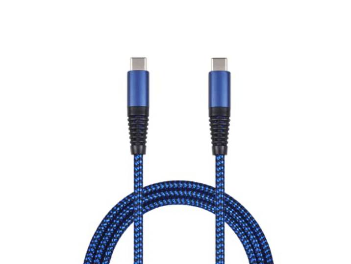 2GO USB-oplaadkabel - blauw - 100cm USB Type-C naar USB Type-C