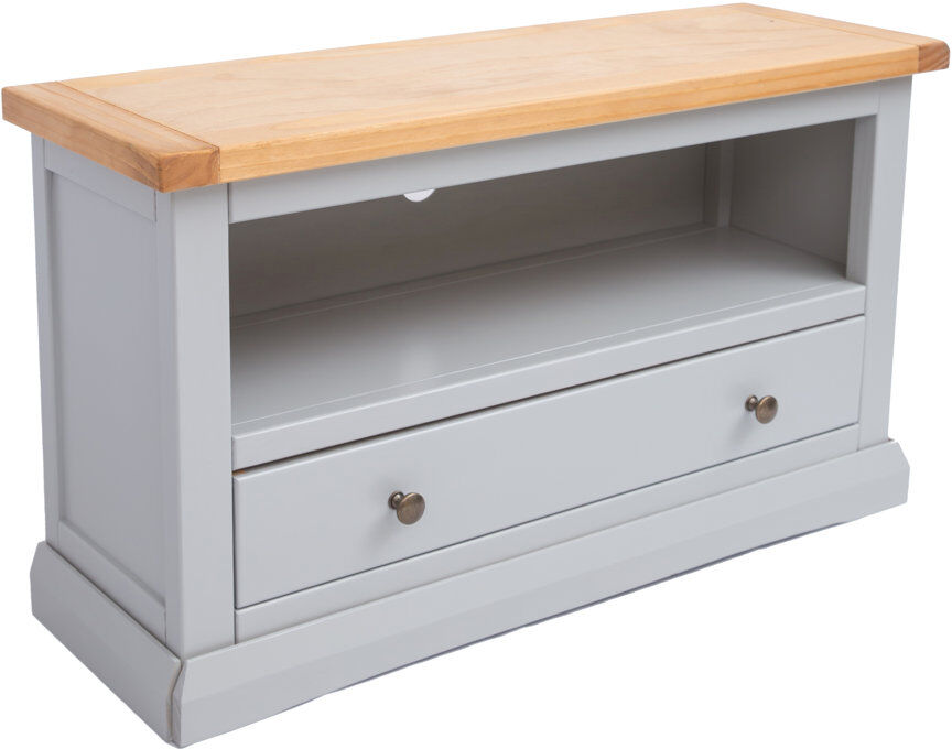 Lark Manor Abington TV Stand Natural/Grey/Brass 48"