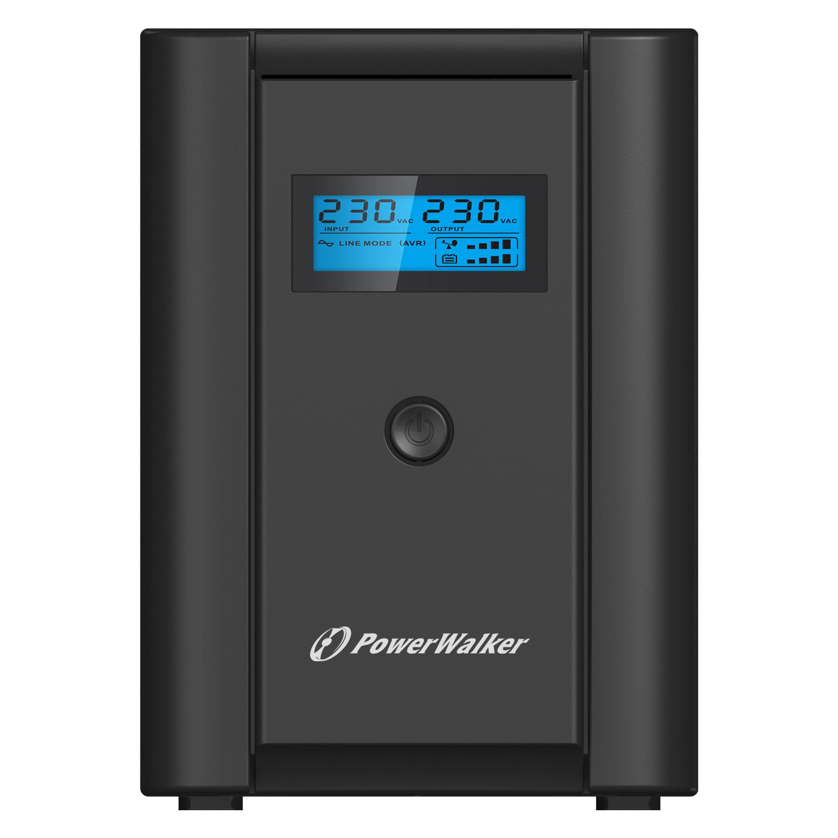 Powerwalker VI 2200 SHL Schuko 2200VA / 1200W Leitung Interaktiver USV-Turm AVR HID LCD HID (2200 VA, 1200 W, Line-Interaktiv USV) (10120098)