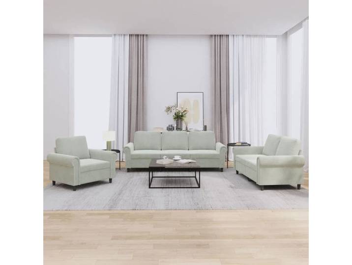 Ensemble de Canapés avec Coussins 3 pcs Canapés avec Accoudoirs Ensemble de Meubles Mobilier de Salon Moderne 3202170