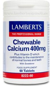Lamberts CALCIO MASTICABLE 400mg 60 Tabs