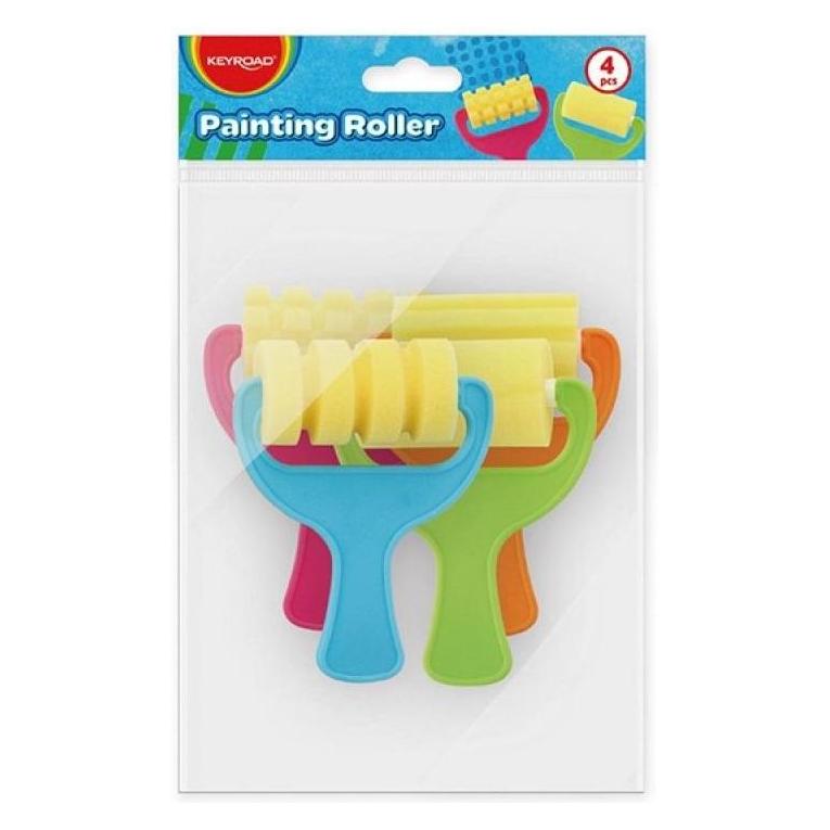 Keyroad Malrolle für kinder, 4 stk., schwamm, anhänger, farbmischung (4x) (45650245)