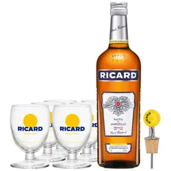 Paket Ricard + 6 Gläser Ballons + Ausgiesser - 0.7L