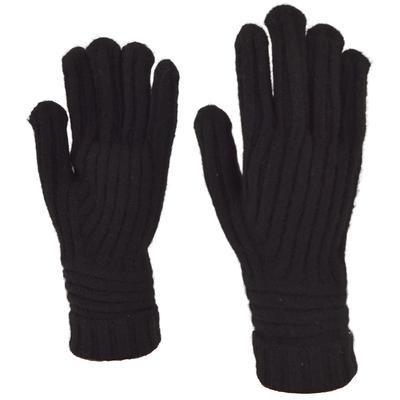 Strickhandschuhe STYLEBREAKER "Strickhandschuhe mit Rippenmuster", Damen, schwarz, Obermaterial: 65% Polyacryl PAN. 35% Wolle WO., Modisch, Handschuhe