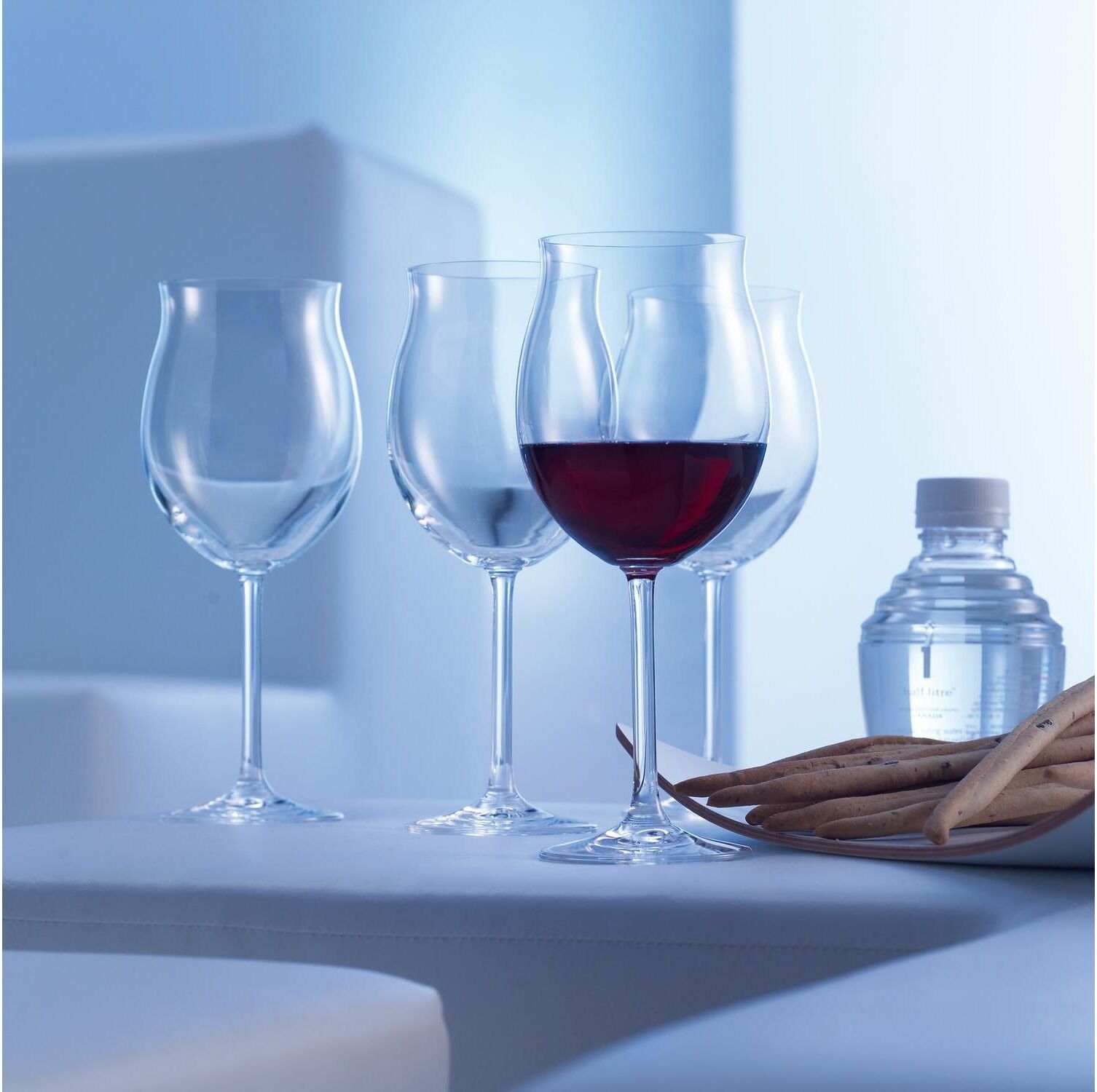 Rotweinglas MONTANA-GLAS "Pure 550 ml", transparent, H:23cm Ø:8cm, Kristallglas, Trinkgefässe, Rotweinglas transparent Ø 8cm x 23cm, 550ml, 6 Stk.