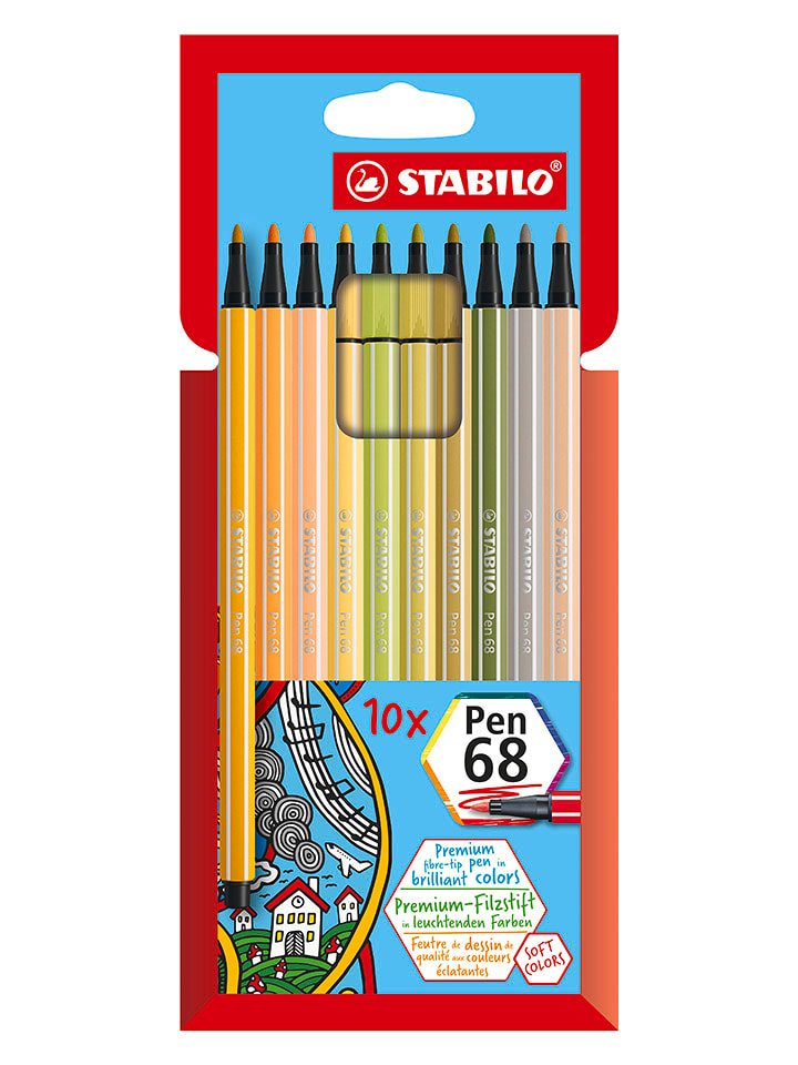 Premium-Filzstifte "- STABILO Pen 68" - 10 Stück - onesize