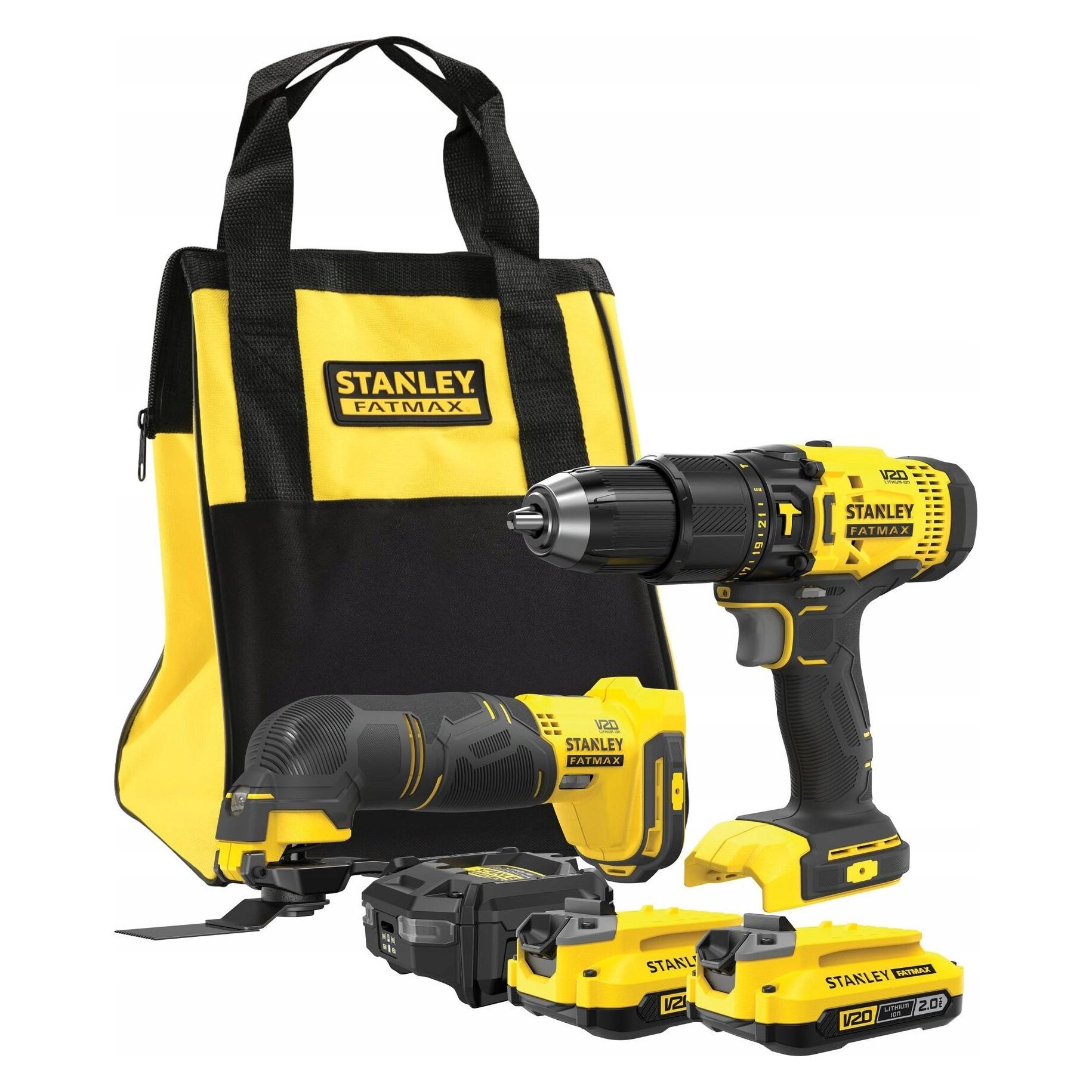 Stanley ZESTAW V20 SFMCK213D2S (SFMCD711 + SFMCE500) 2x2,0Ah TORBA (SFMCK213D2S-QW)