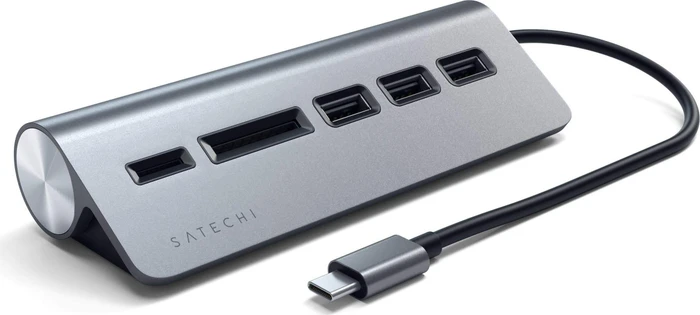 Satechi Aluminium Typ C USB Hub (3x USB 3.0, MicroSD) - Space Gray