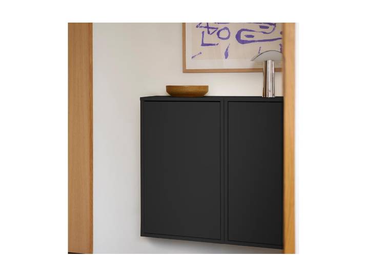 Mehrzweckschrank ReCollector , schwarz, B:43cm H:70cm T:30cm, Schränke, Mehrzweckschrank