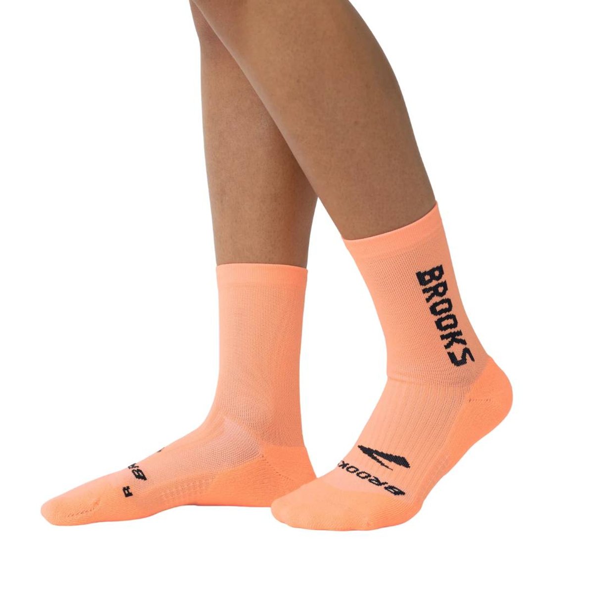 Meias Brooks Ghost Crew Laranja, Tamanho S Unisex
