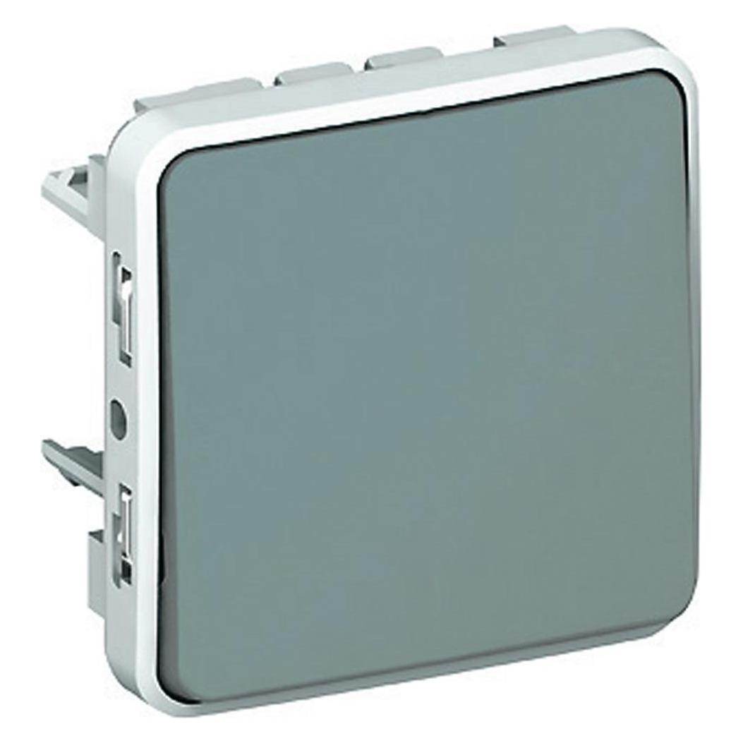 Legrand Plexo55 Modular Wippschalter Universal Aus-/ Wechsel 1-polig Feuchtraum grau 069511 (069511)