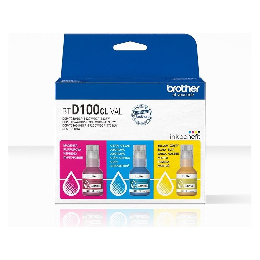 Brother BTD100CLVAL INK BOTTLE Value Pack Each (BTD100CLVAL)