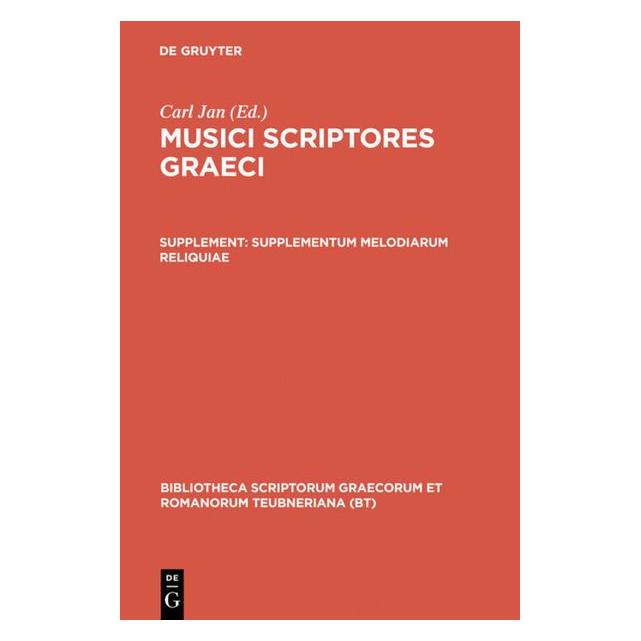 De Gruyter Supplementum melodiarum reliquiae (Hardcover) (61111927)