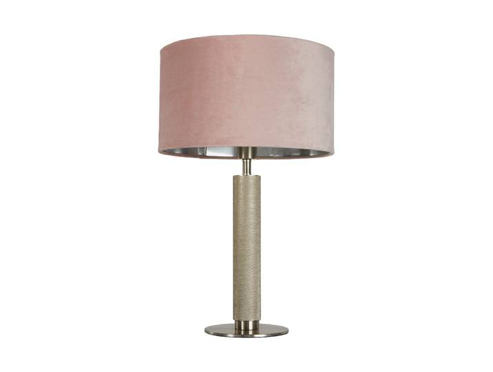 Elegante Design Tischlampe „London“ Grau, Silber Searchlight