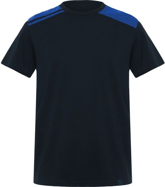 T-shirt de travail publicitaire en coton et polyester Expedition XL Bleu marine/bleu royal