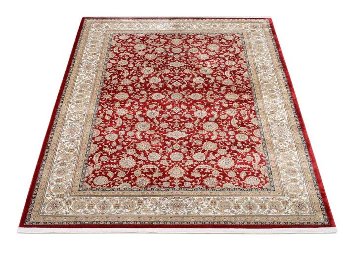 OCI DIE TEPPICHMARKE INSPIRATION KESHAN rechteckig 12 mm Höhe Glanz Viskose, mit Fransen, Hoch Tief Struktur, Vintage, Wohnzimmer