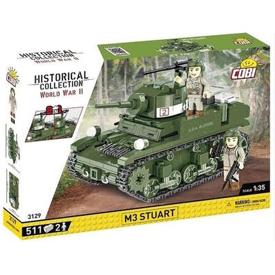 COBI Historical Collection 3129 - M3 Stuart, WWII, Bausatz 1:35, 511+2 Klemmbausteine