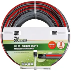 Mr. GARDENER Kreuzgewebeschlauch Gartenschlauch Schlauch 30 m 13 mm (1/2)"