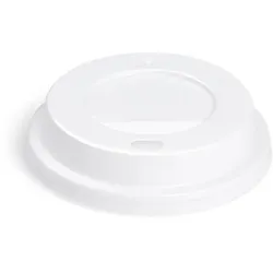 Domdeckel (PS) weiß für Becher Ø73mm
