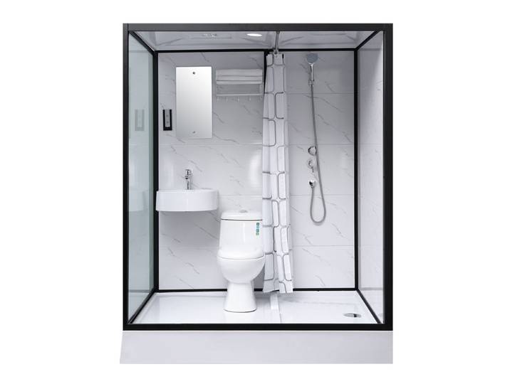 Salle de douche intégrée Salle de douche intégrée Salle de bain intégrée Toilettes simples Séparation sèche et humide