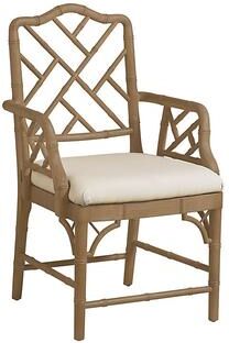 Dayna Arm Chair - Natural Oak/Sandberg Parchment - Ballard Designs
