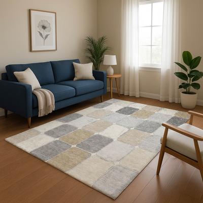 Addison Rugs Premium Washable Super Soft Modern Blocks Mayfield Rug