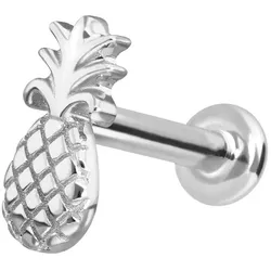 14 Karat Gold Labret mit Innengewinde ANANAS