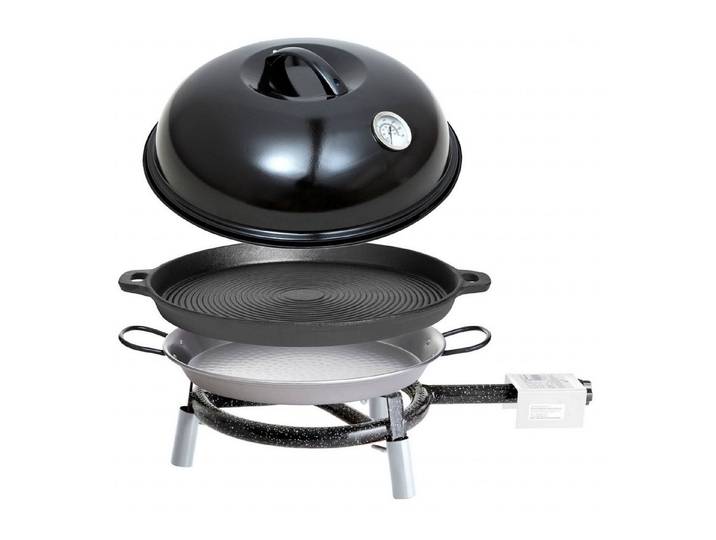 PAELLA WORLD Camping-Gasgrill Paella World Trekking Line Set 2 mit Brenner, Paella-Pfanne