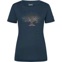 Super Natural, Damen, Funktionsshirt, W Tree Of Knowledge Tee (M), Mehrfarbig, Blau