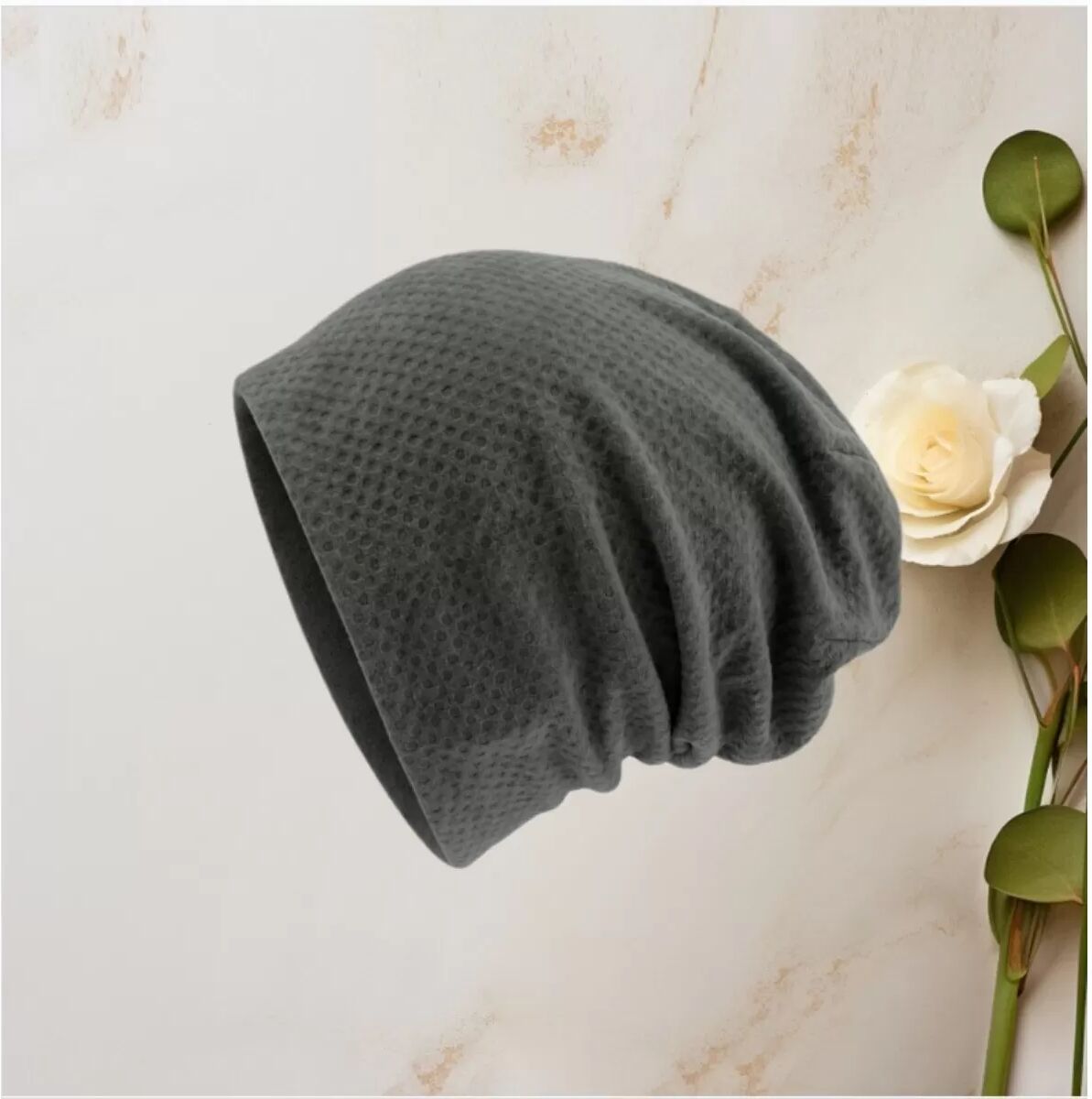 INF Unisex Slouch Beanie Mütze - Koreanischer Stil Verdickte Fahrradmütze, Dunkelgrau, kompatibel mit verschiedenen Marken