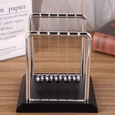 Inspire Curations BalanceSphere Newtons Cradle Desk Toy Steel Pendulum Physics Decor cube Pool A