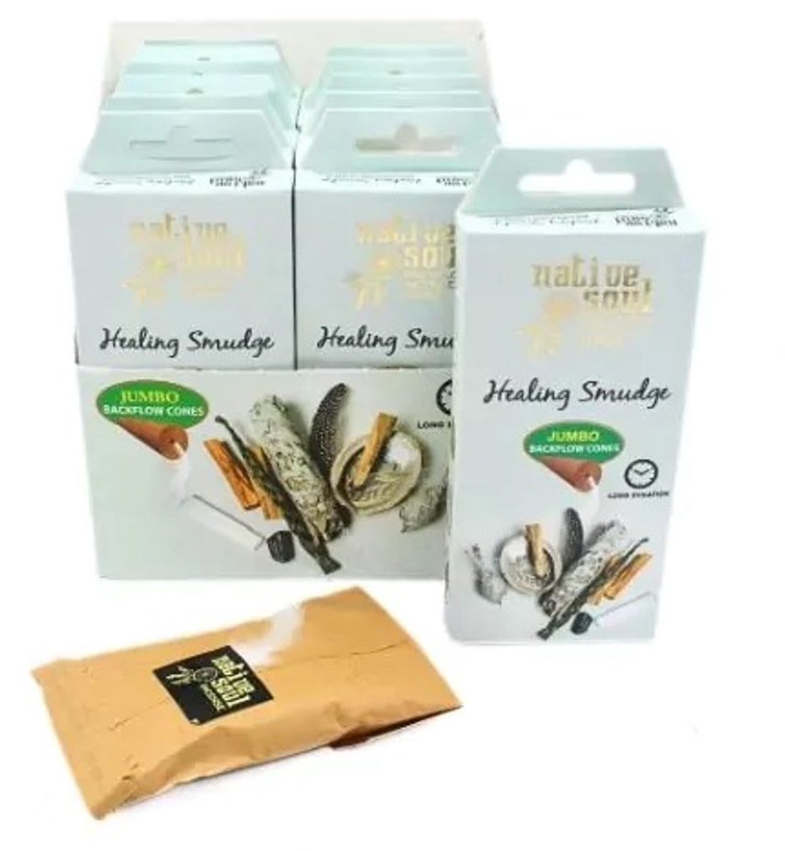 Native Soul Healing Smudge Backflow Wierookkegels - 12 doosjes