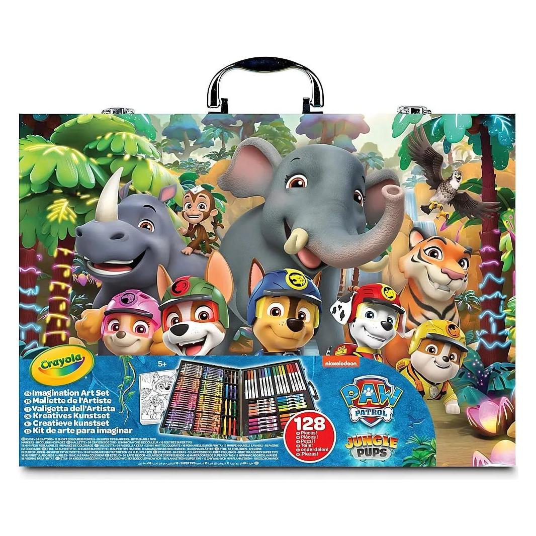 Crayola - Hobbypakket - Paw Patrol Mighty Movie Kleurkoffer - Set met 128 Onderdelen (04-1184)