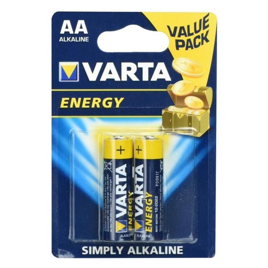 Varta Batterie Alkalibatterie R6 (AA) Energie 2 Stück (2 Stk., AA) (35276617)