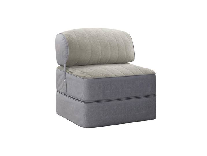 Vercart Sofa Sitzsack Faltbar Modular Samt grau, Mehrfarbig, Mode, 76x82x76 cm, Wohnzimmer, Sessel, Sitzsäcke, XXL Sitzsäcke