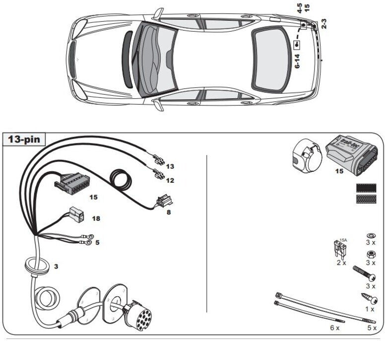 FAISCEAU SPECIFIQUE 13 BROCHES POUR MERCEDES GLS (05/19-)