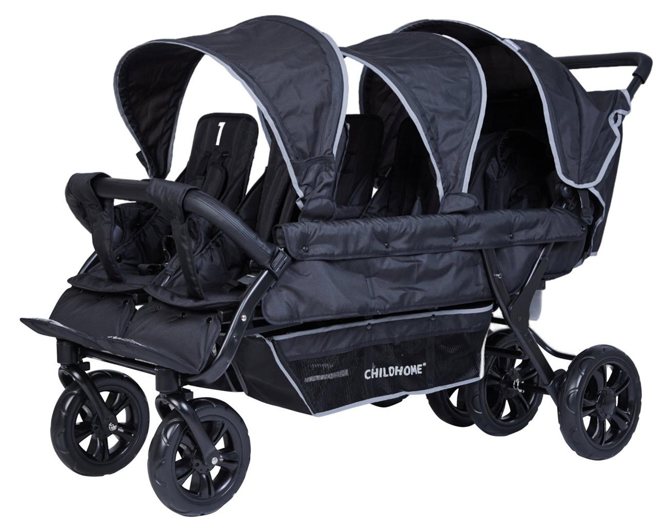 Childhome Sixseater Autobrake Kinderwagen - Schwarz