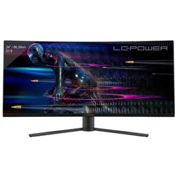LC-Power LC-M34-UWQHD-165-C (3440 x 1440 Pixel, 34"), Monitor, Schwarz, Rot